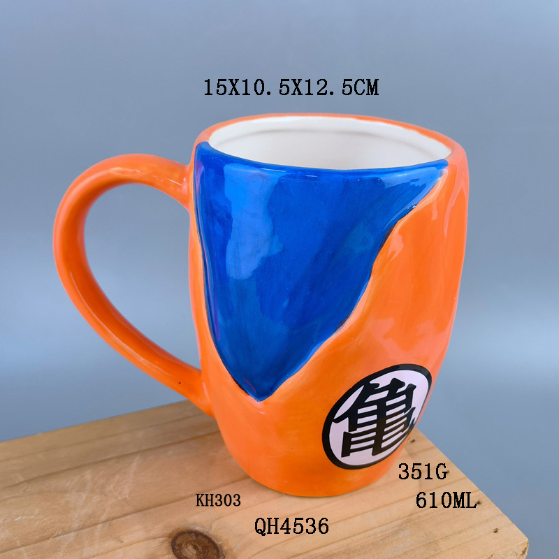 Taza de cerámica de anime con diseño de Dragon Ball Saiyan Goku Frieza, cuidadosamente seleccionada, taza de agua personalizada.