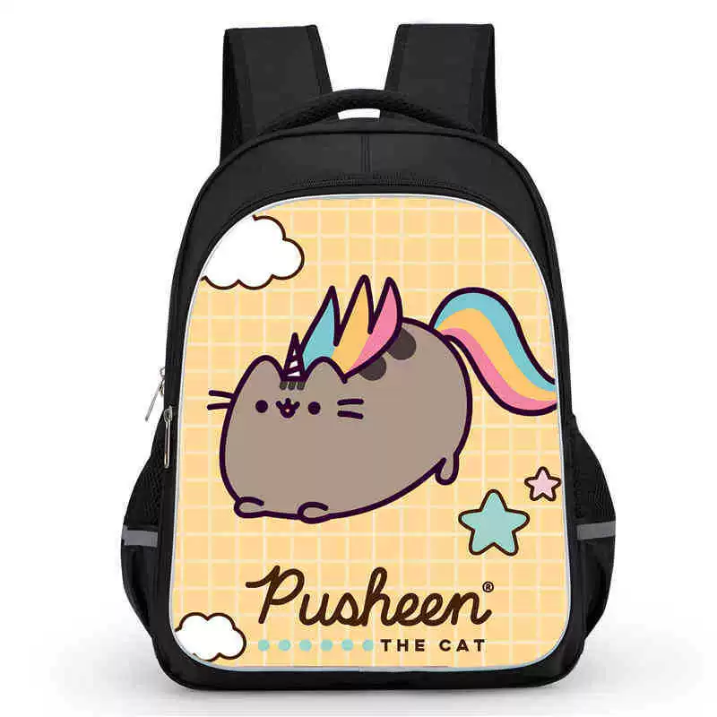 Рюкзак учебный Pusheen Fat Jimao с принтом периферийного типа, через стекло, зарубежная торговля, школьный рюкзак