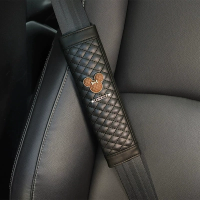 Pair of Interior Shoulder Cover – Seat belt shoulder pad - single-dark-khaki-qiqi-head-shoulder-covers