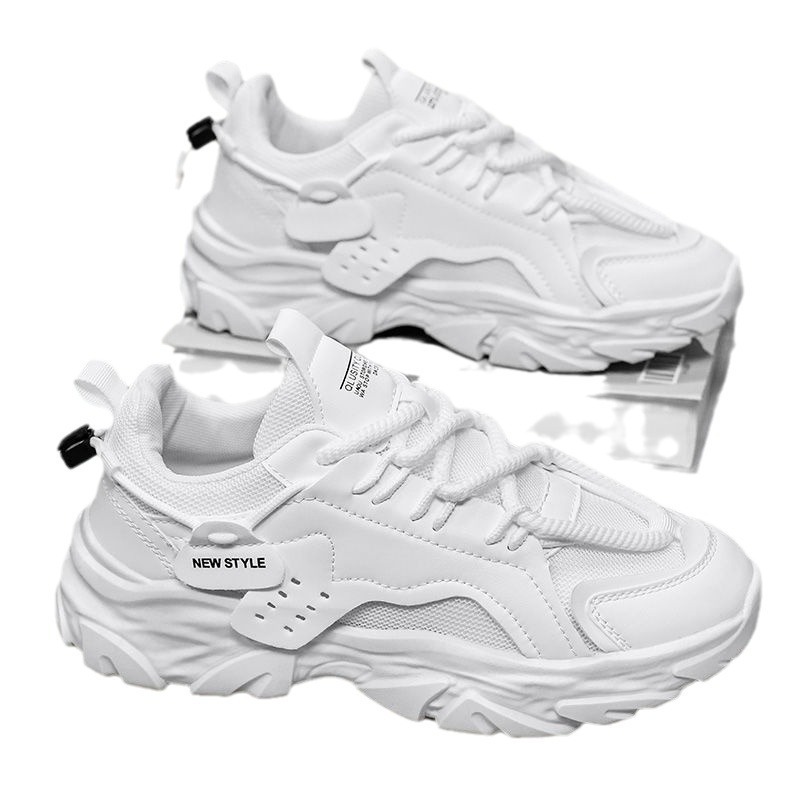 Zapatos para Hombre, Transpirables para Invierno 2025, Nuevas Zapatillas Deportivas Casuales Negras, Malla con Suela Gruesa que Aumenta la Altura, Zapatos de Trabajo de Seguridad.