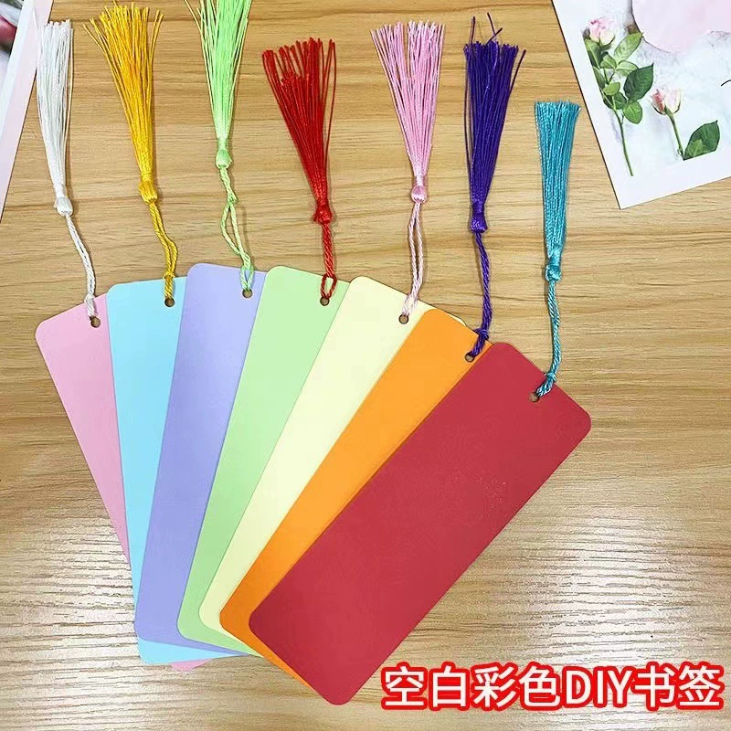 Новая пустая закладка для карточек Amazon, сделай сам, бумажная карта, подарочная этикетка, пустая карта, закладка с кисточкой, подарок