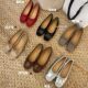 MIDING Mi-cho Comfortable and Joker ~ Inner Height-increasing Single-layer Shoes Women's Temperament Shallow Bow Ballet Pumps
