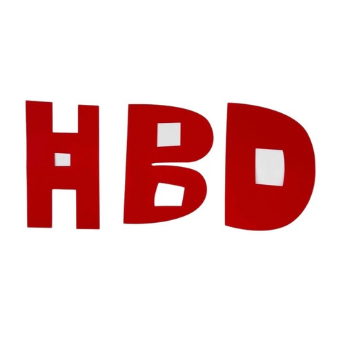 Instagram-style red HBD letter background wall for boys and girls, children's first birthday party decoration photo prop