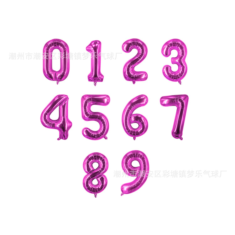Globos de aluminio de 40 pulgadas con números 0–9 para fiestas
