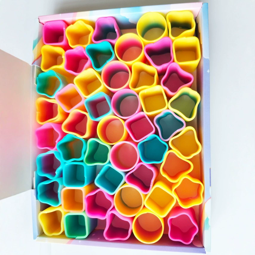 Пружинное кольцо специальной формы, волшебное радужное кольцо, детские игрушки, развивающие красочные сложенные эластичные кольца, уличный ларек, ночной рынок, оптовая продажа