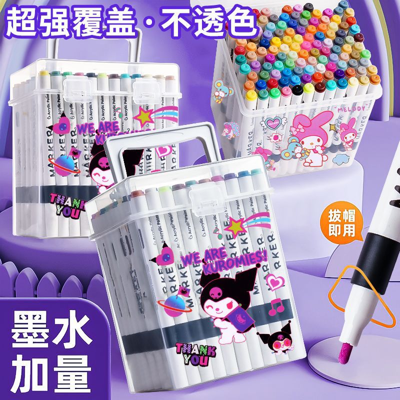 Pencil de marcador de acrílico para estudiantes de jardín de infantes, papel impermeable, plegable, color no sucio, mano lavable, pincel de dibujo infantil, regalo
