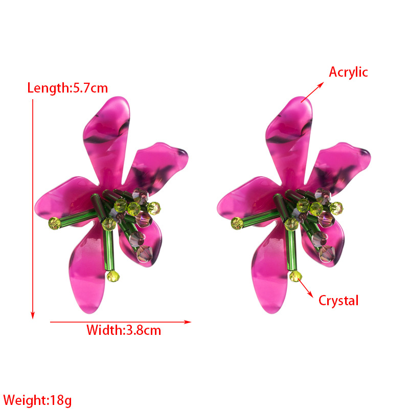 Sweet Flower Alloy Women's Ear Studs 1 Pair display picture 1