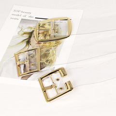 韓版透明腰帶女超寬裝飾配裙子塑膠皮帶簡約百搭PVC腰封跨境批發