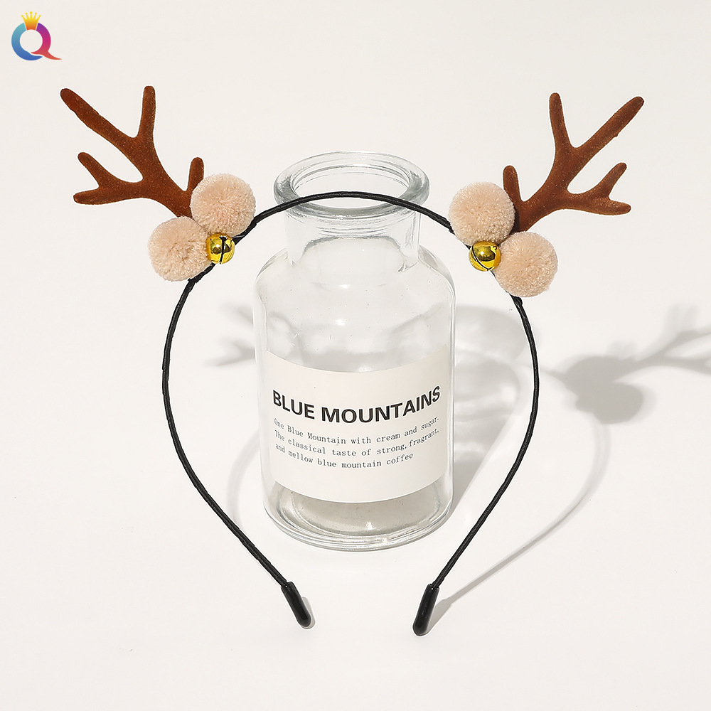 Christmas gift Christmas headdress plush large hair band high-grade hair tie ins large ring_voghion.com