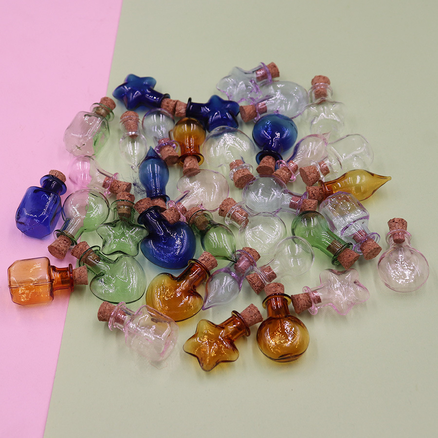 5g Weight Ornaments Jewelry Making Type 2.5-3CM Jewelry Making Size Drift bottle Classification 1 Piece Quantity Wooden plug, Glass Material Geometric Pattern Simple Style Style 1 Piece 2.5-3CM Wooden Plug Glass Geometric Drift Bottle 25
