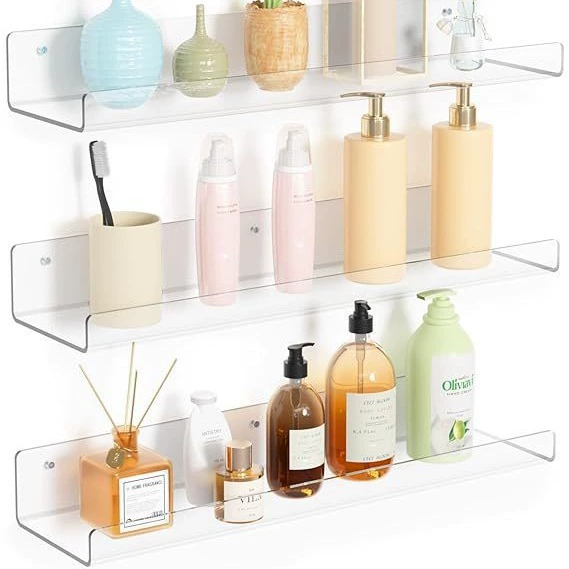 Spice Rack Wall-mounted Storage Rack No-drill Acrylic from Yomiego