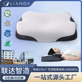 跨境新品记忆枕慢回弹冰丝透气高低枕仰睡侧睡强支撑记忆棉枕头