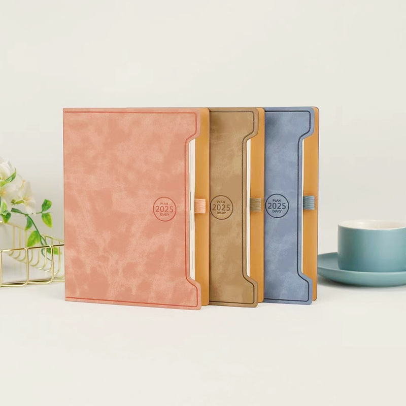 스케줄 노트북 맞춤형 2025 비즈니스 사무실 선물 계획 달력 자기 훈련 펀치 카드 책