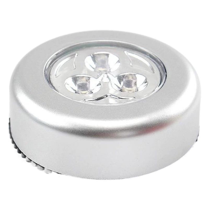 Креативный круглый сенсорный свет 3LED3 Press Light автомобиль Pat Light Автомобильный ночник паста 3 держатель лампы аварийное освещение