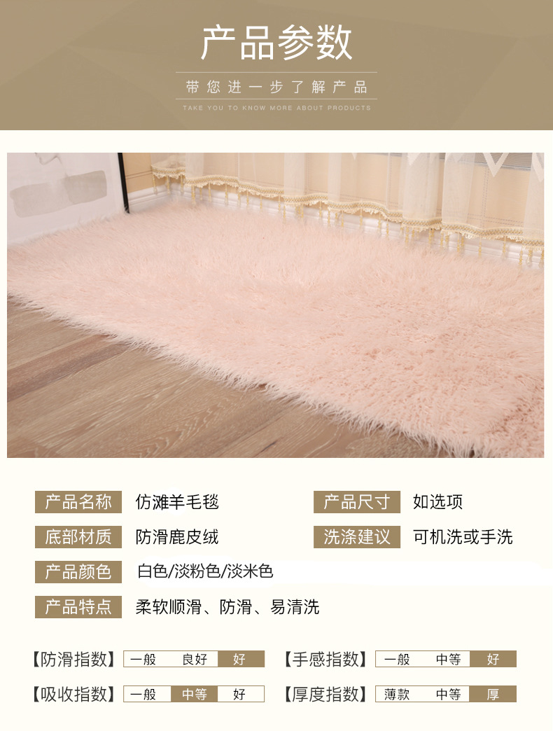 Australian Sheep Imitation Beach Wool Carpet Chair Cushion Plush Round Carpet Bedroom Bedside Blanket Bay Window Mat Window Sill Mat