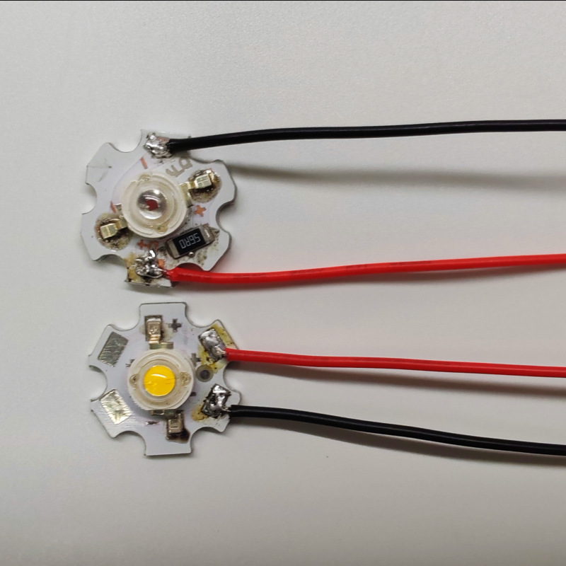 仿流明灯珠焊红黑线004