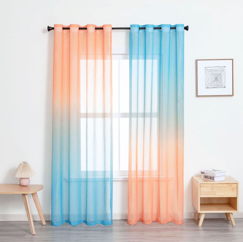 Cross-Border Supply, Factory Direct Sales, Two-Color Gradient Gauze Curtains, Gauze Curtains, Modern Simple, Light-Transmitting and Opaque Curtains