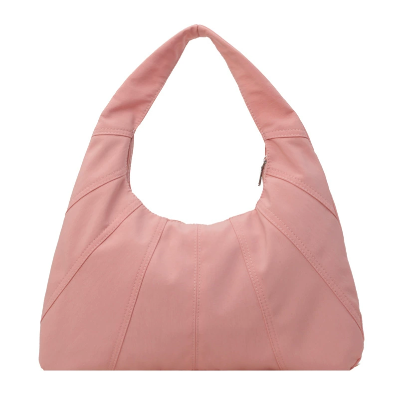 Spacious nylon shoulder bag for women, underarm, one-shoulder design, multiple colors available