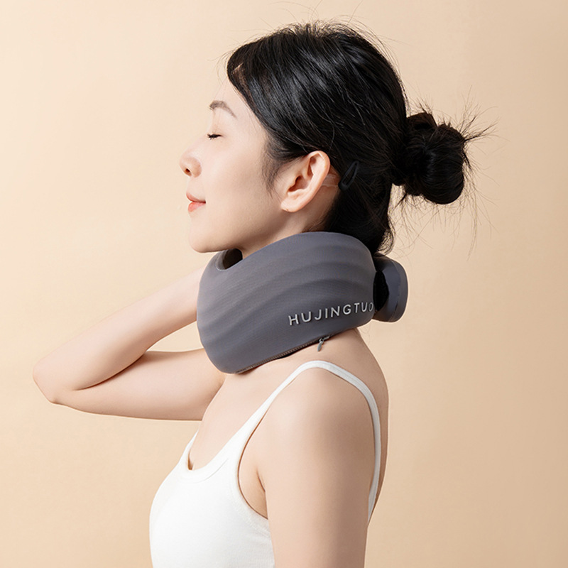 Procesamiento de almohadas en forma de U personalizadas, almohadas para el cuello de viaje, almohadas para el cuello de alta velocidad, almohadas para el cuello, almohadas para la columna cervical, almohadas portátiles de memoria de algodón en forma de U