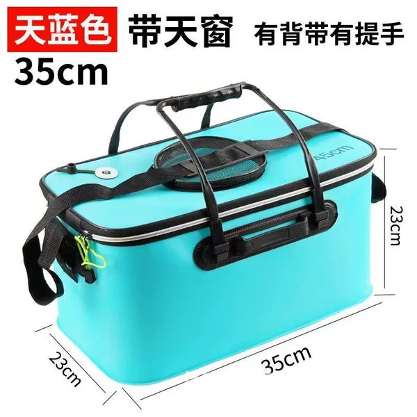 Live Fish Bucket Fish Box Fishing Bucket Fish Protection Bucket Eva Foldableing Bucket Thickeneded Bucket Multi-Functional Fish Bucket Fish Box