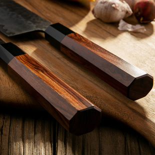 Kitchen knife handle DIY knife accessories Red acid branch wood octagonal knife handle cross-border dedicated for hot sale knife handle