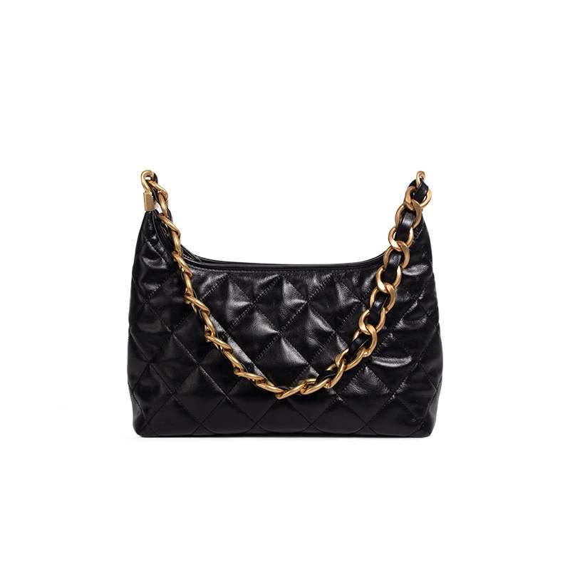 Цепочка, сумка через плечо, кожаная сумка на одно плечо, стиль Chanel, сумка на цепочке, коровья кожа, натуральная кожа