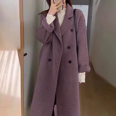 ウールコート ミドル丈 優しい雰囲気 ヘップバーン風 小柄な女性向け ウールジャケット レディース 2025年秋冬新作