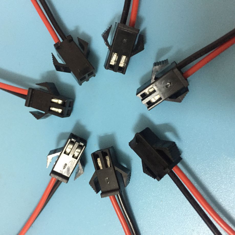 SM2.54端子线公母对接 SM-2P胶壳 空中对接 飞机头端子线