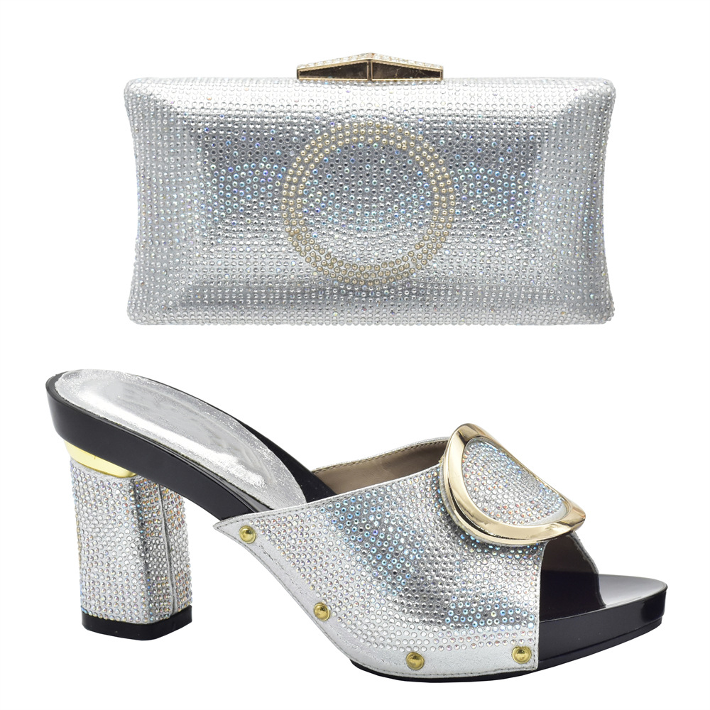 High Heels With Matching Handbag European Fashion Shoes Set_voghion.com