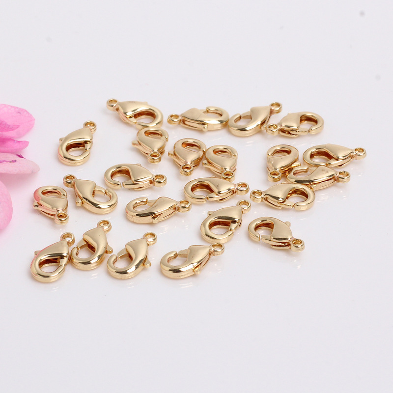 14K/18K gold color retention lobster clasp diy handmade jewelry accessories gold necklace bracelet with receiving tail buckle