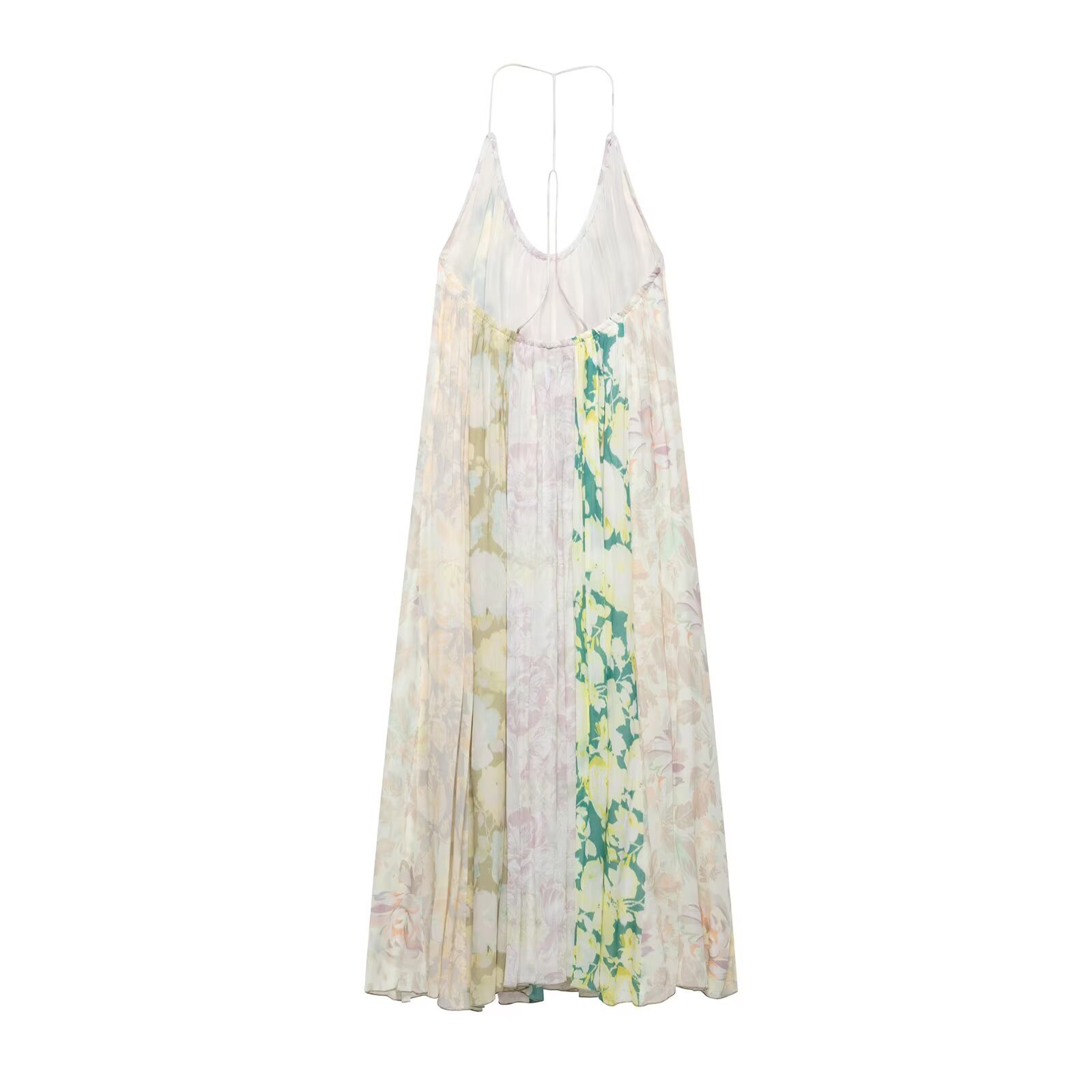 ZR foreign trade wholesale European and American style new French fashion flower printed patchwork dress 2826 127 710