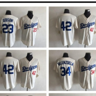 Retro Version of the Baseball League Dodgers Los Angeles Dodgers Jersey Embroidered Version of the Baseball Uniform