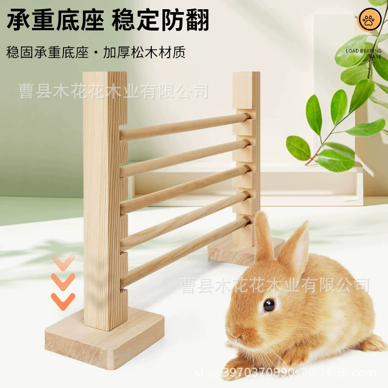 Деревянная прыжковая палка для кроликов, морских свинок, миниатюрных кроликов, белок, оборудование для тренировок, игрушка для ландшафтного дизайна, оптом