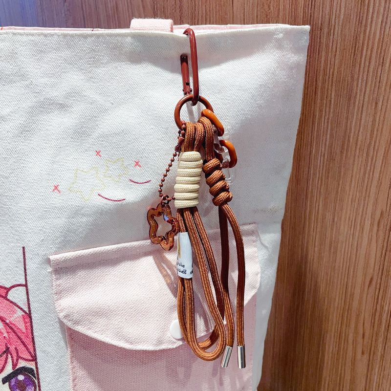 miu 編組ロープペンダントぬいぐるみナイロンストラップインスタイルキーホルダーカラビナバッグペンダントギフト|undefined