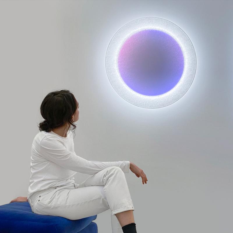 Modern Living Room Round and Square Creative Full Moon Wall Lamp Designer Bedroom Corridor Hallway Decorative Painting Art Wall Lamp