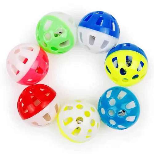 猫咪球形铃铛玩具 宠物发声塑料空心玩具球 逗猫自嗨娱乐宠物用品