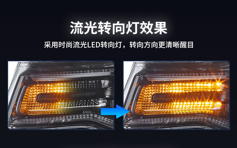 Suitable for Jeep Grand Cherokee 11-13 modified JEEP car led headlight assembly streamer steering headlight