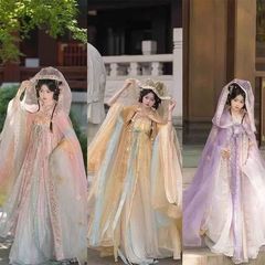 山海记【小殿下】华丽唐风齐胸裙刺绣大袖斗篷华丽汉服日常超仙