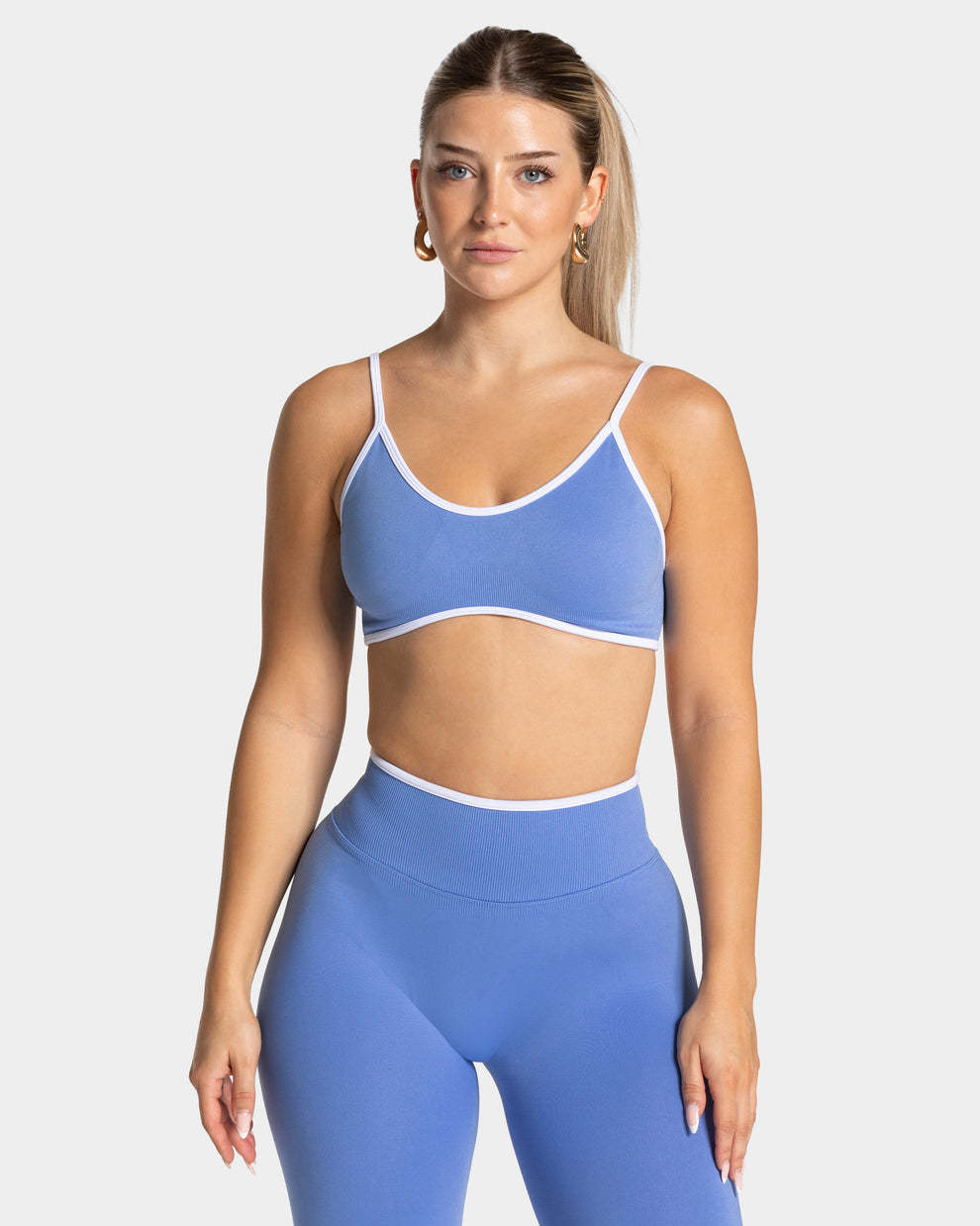 TEVEOE Damen Lauf-Fitness-Set: Schnelltrocknendes Sporttop, hochgeschnittene, hüftformende Yogahose_voghion.com