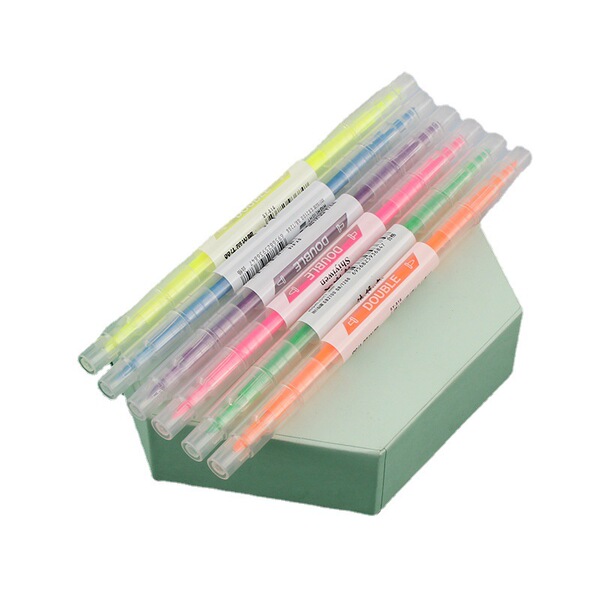 Fluorescence two-color erasable fresh marker for students