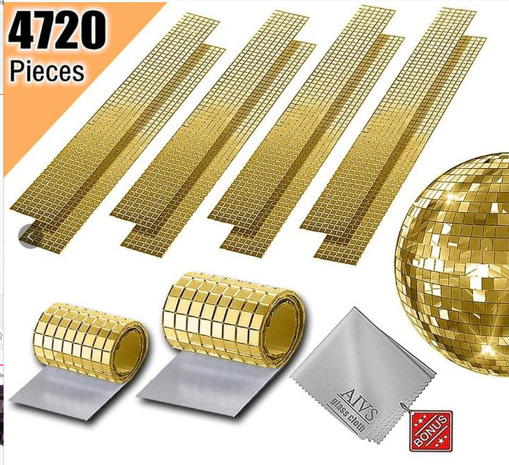 Self-adhesive mosaic glass mirror wall stickers creative DIY decoration glass mirror stickers home decoration KTV patch