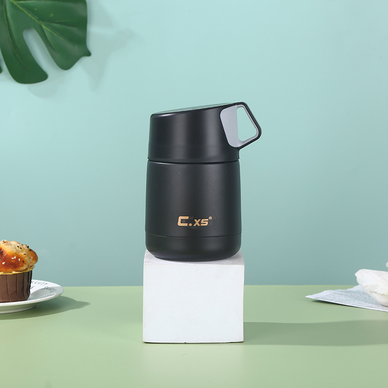 Color sólido creativo mini estudiante estofado vaso 304 taza de vacío de acero inoxidable frasco de vacío portátil con logo