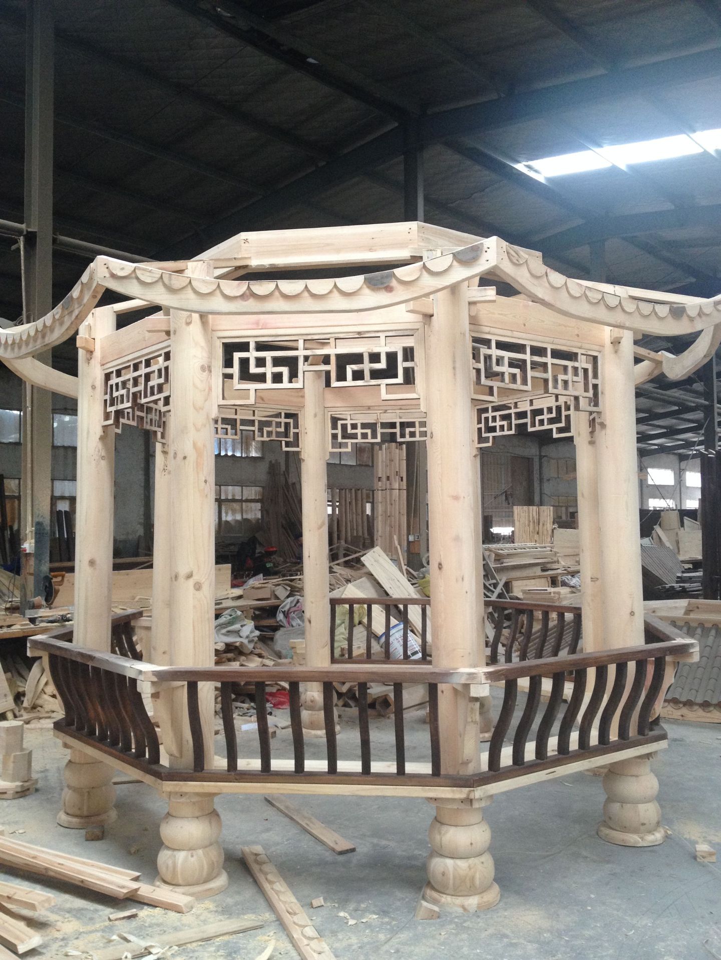 厂家现货六角木质凉亭防腐木户外景观庭院休闲亭古建实木木质凉亭-阿里巴巴