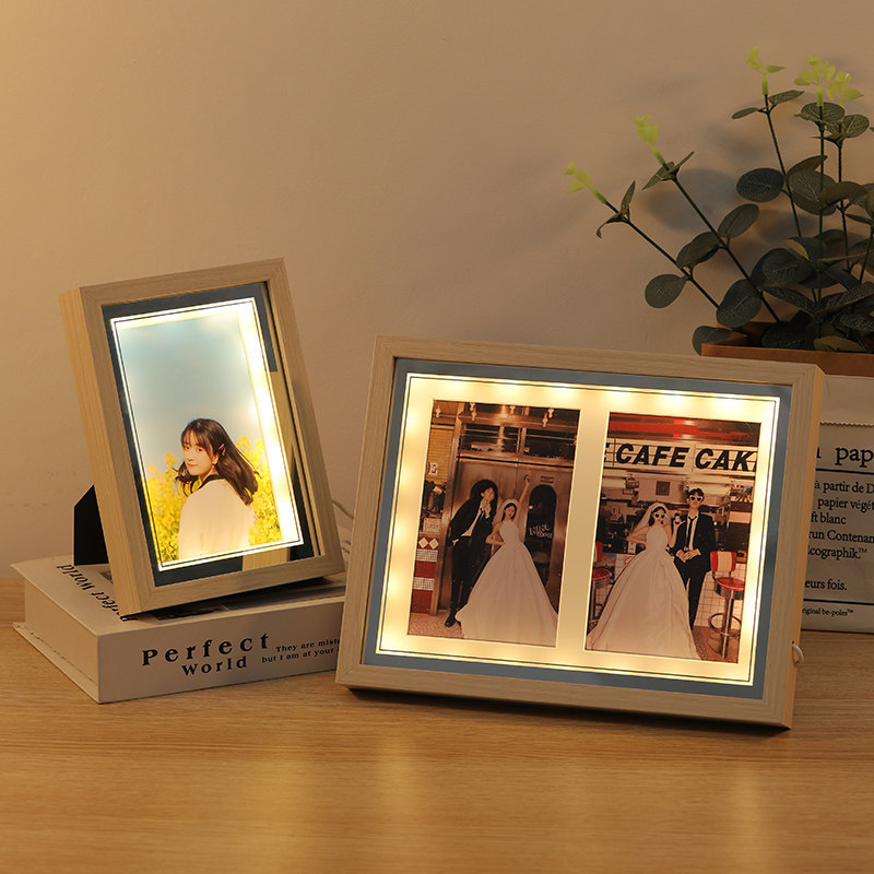 Creative tabletop lighting photo frame 6 7 8inch - print photos and make them into desktop decorations as gifts for friends Creative tabletop lighting photo frame 6 7 8inch - print photos and make them into desktop decorations as gifts for friends