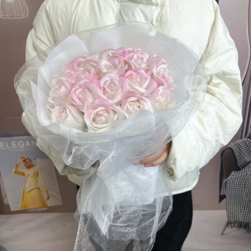 バラの花束、バレンタインデー、大晦日、ガールフレンドの誕生日、ロマンチックな石鹸、プリザーブドフラワー|undefined