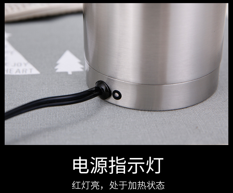 Cross-Border Double-Layer Stainless Steel Car Water Kettle Heating Cup Pot Constant Temperature Car 12V24V Voltage Water Heater Boiling Water