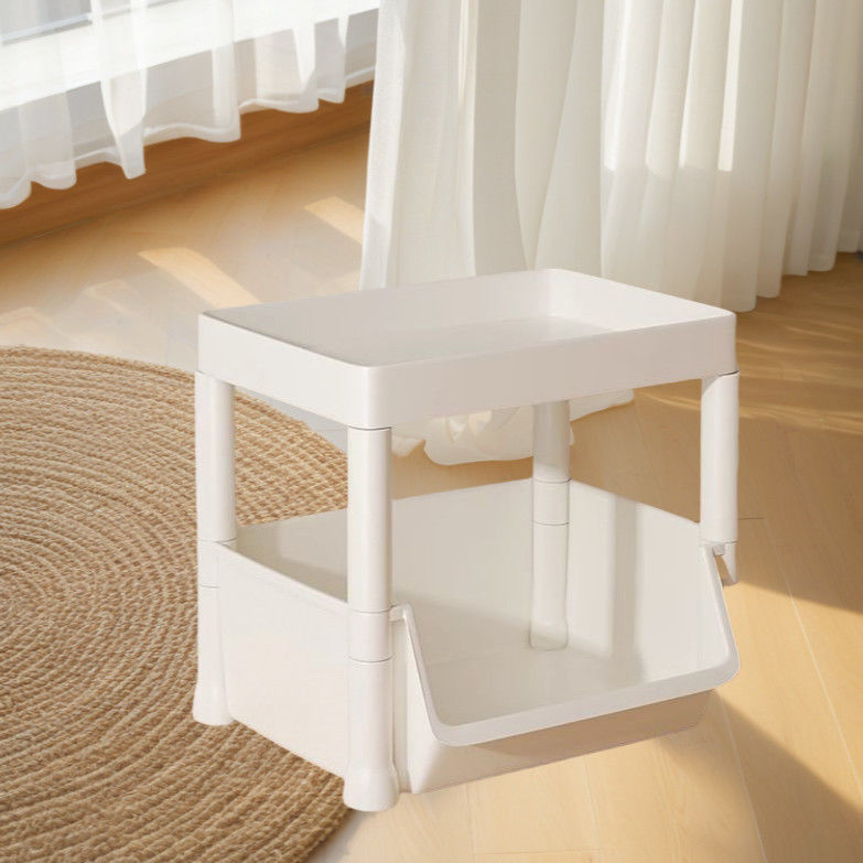 Rack de lavabo de baño, estante de almacenamiento de inodoro, estante de bañera doméstico, estante de almacenamiento de piso de plástico multicapa grueso