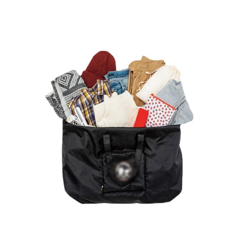 Japanese magazine travel bag portable high-quality Oxford cloth cartoon black large-capacity shoulder storage bag foldable