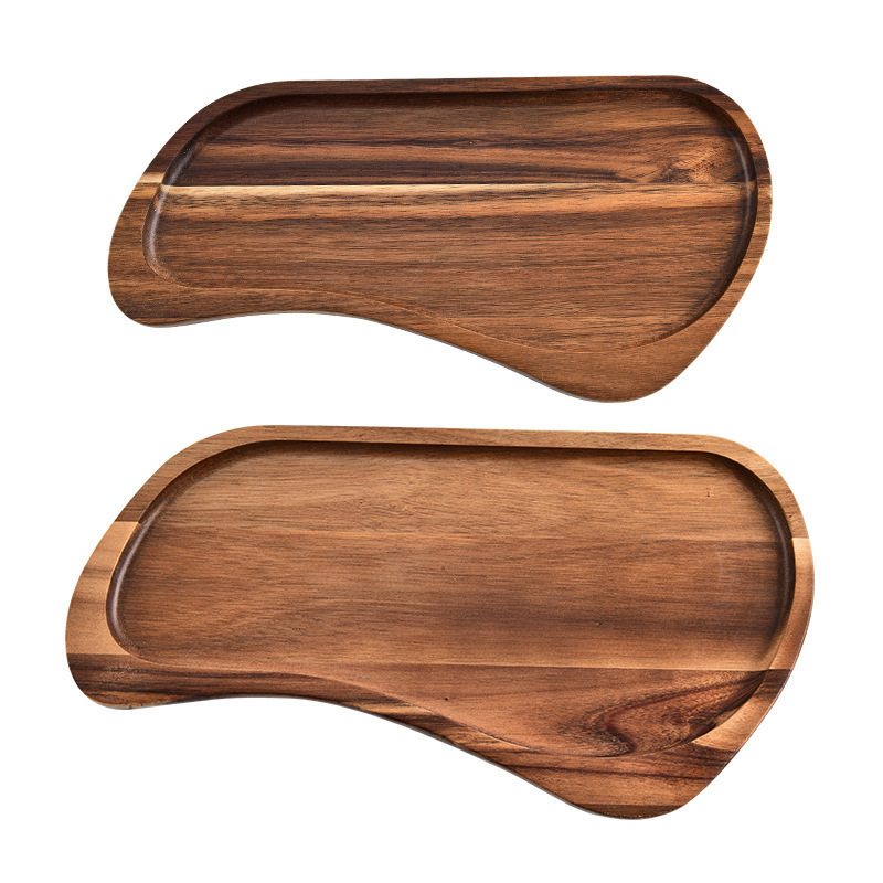 Fábrica directa de madera acacia madera doméstica sushi pizzeria tabla de pan platos de comedor tabla de corte venta al por mayor venta cruzada