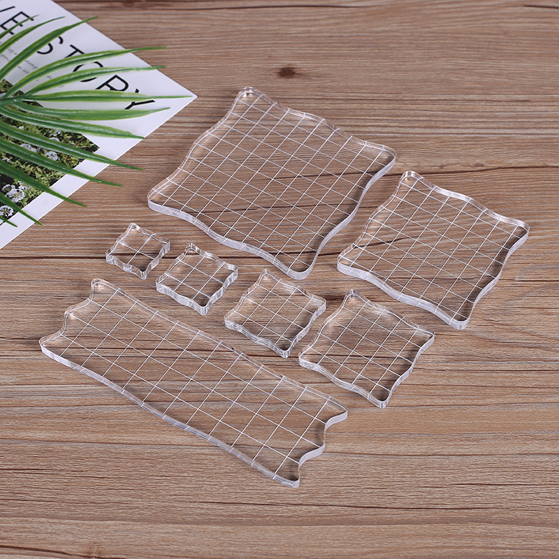 In-Stock Wholesale High-Definition Transparent Acrylic Stamp Handle Silicone Backing Board DIY Tool Accessories for Journals In-Stock Wholesale High-Definition Transparent Acrylic Stamp Handle Silicone Backing Board DIY Tool Accessories for Journals